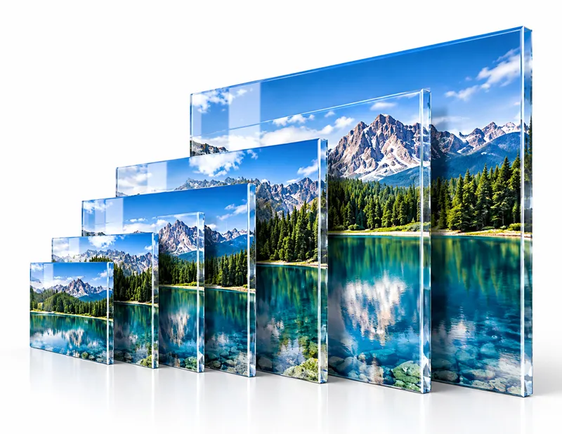 acrylic glass details size comparison