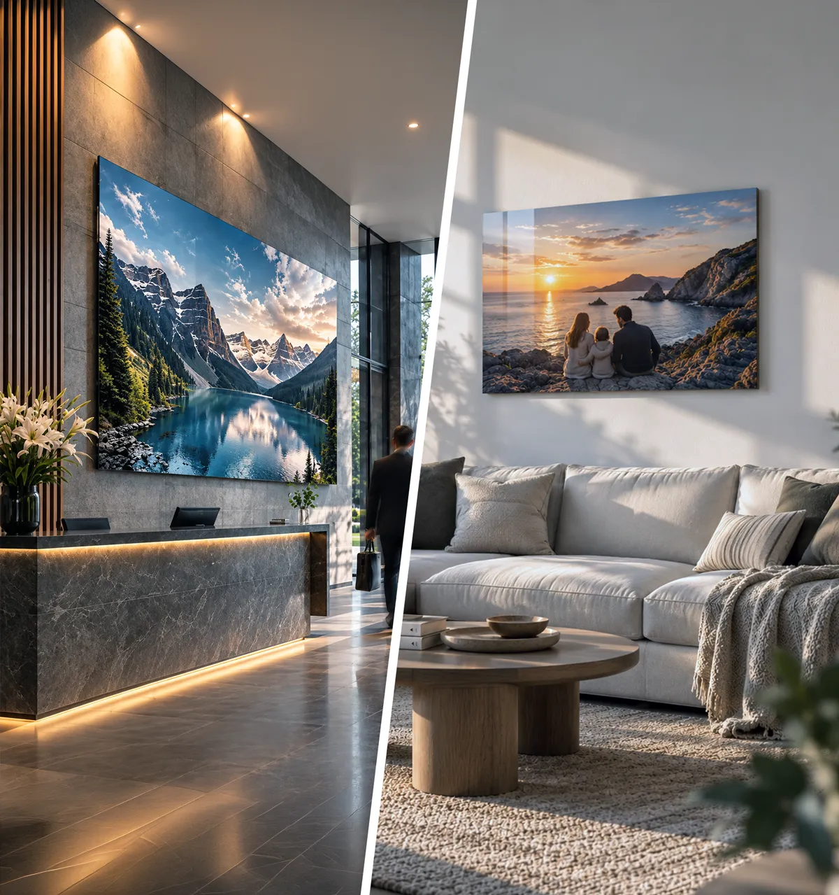 acrylic glass living room split 1