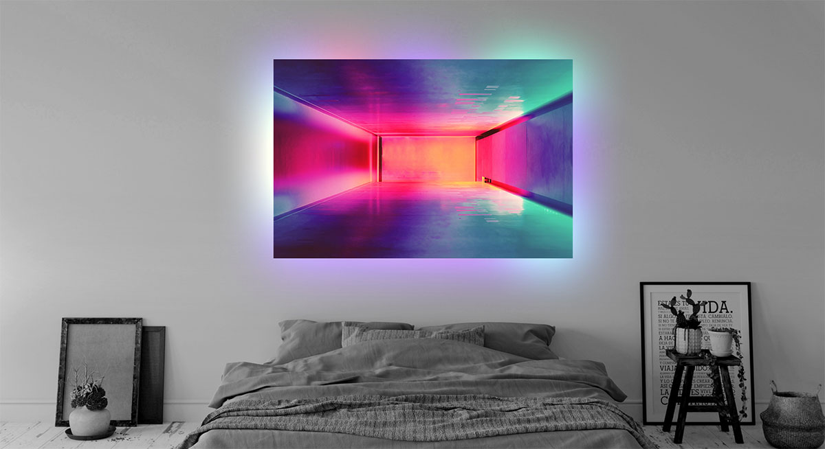 illuminating acrylic glass wall